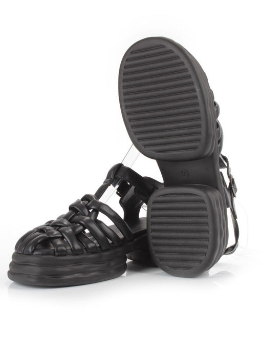 08-PEAG48-1 BLACK Босоножки женские (натуральная кожа) - Фабричный китай фото 12