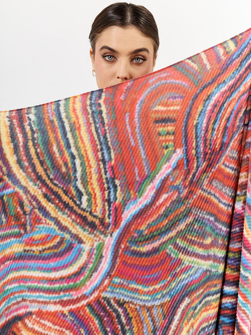 Большой, мягкий, тонкий и очень нежный двусторонний палантин с рисунком - Tantino фото 8