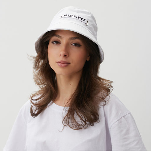 Панама унисекс MINAKU с надписью, белая, размер 56-58