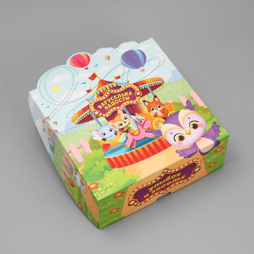 Коробка складная Карусель радости , 25 х 25 х 10 см - Дарите счастье фото 2