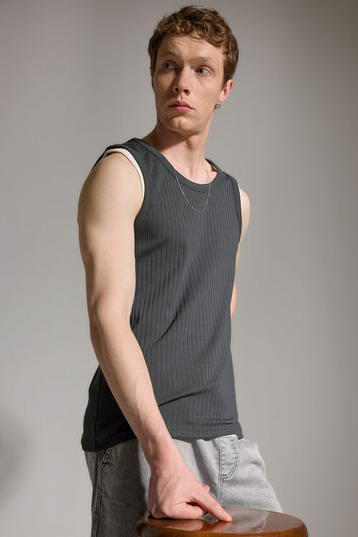 Pamuklu Regular Fit Fitilli Ka_korse Atlet - Defacto фото 4