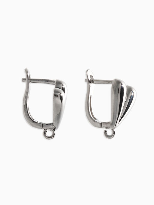 Швензы с английской застежкой "Сердце тренд", цвет серебро (1 пара)