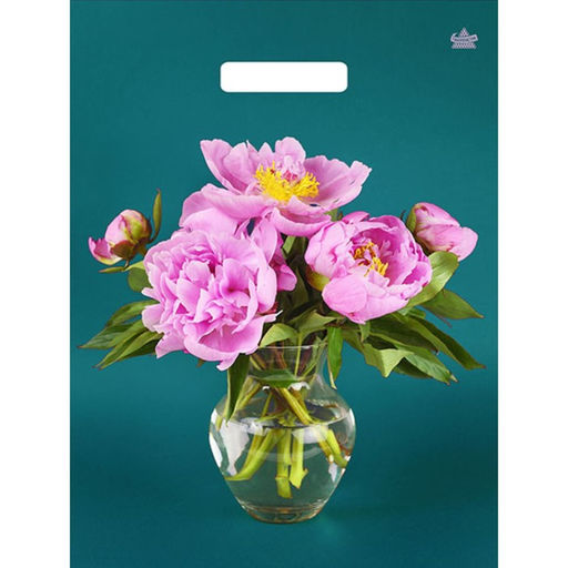 Цена за 50 шт. Пакет «Любимые пионы», полиэтиленовый с вырубной ручкой, 40×31 см, 60 мкм