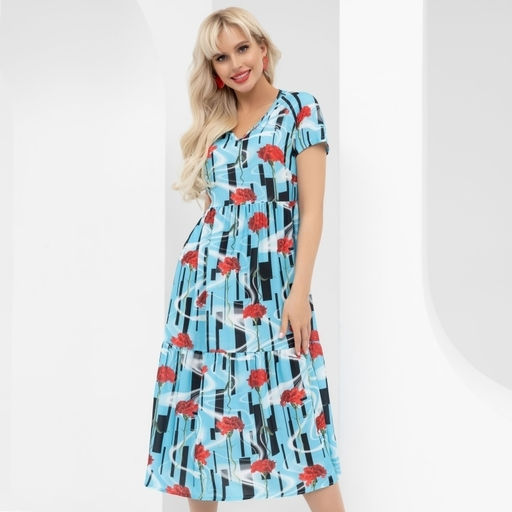 Платье Воздушная стихия (яркие цветы) - Charutti фото 2