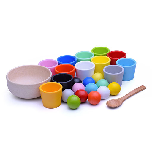 Игра развивающая Шарики и стаканчики - Щепочка фото 4