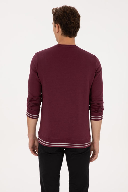 Erkek Bordo Sweatshirt