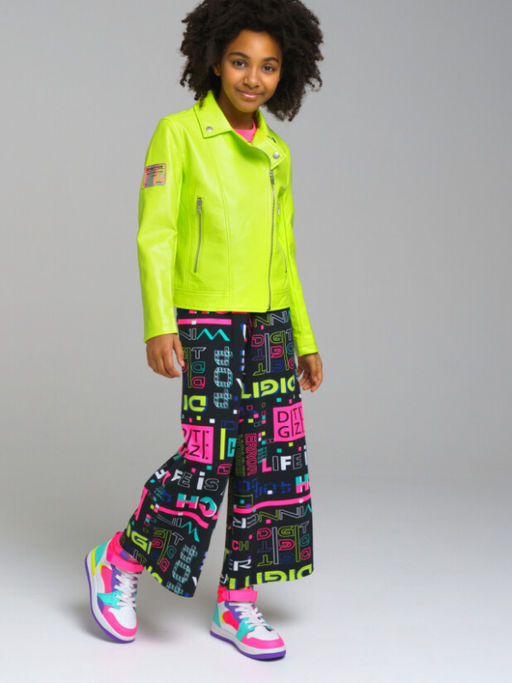 12321027 Куртка кожаная для девочек