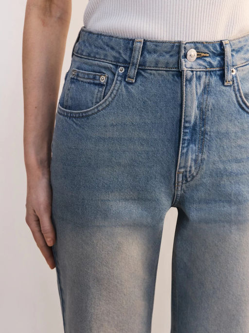 Джинсы прямого фита с высокой посадкой регулярной длины ZR2604092315-102 / Zarina