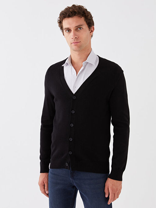 Standart Kal?p V Yaka Erkek Triko H?rka