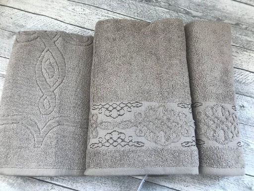 Набор полотенец PUPILLA PENANOPE хлопок 3 шт (50*80,50*90,70*140) кофейный