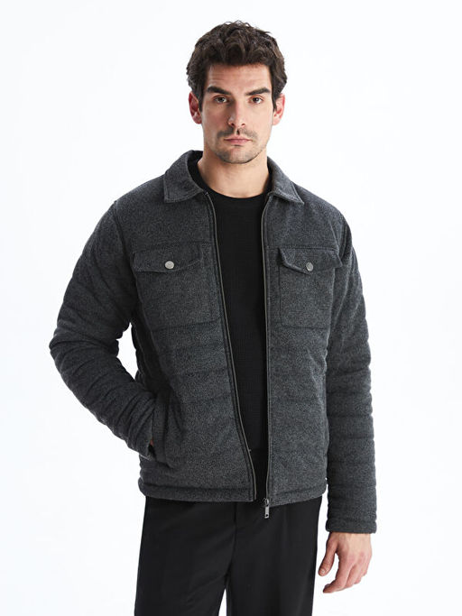 Slim Fit G?mlek Yaka Erkek Mont