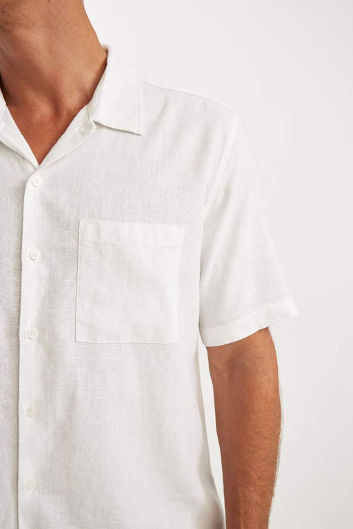 Рубашка с короткими рукавами и воротником-поло Relax Fit - Defacto фото 8