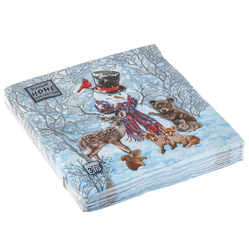 Салфетки бумажные "Bouquet Home Collection Classic" 33х33см, 3-х слойные, 20 штук в упаковке, 100% целлюлоза, "Лесные друзья" (Россия)