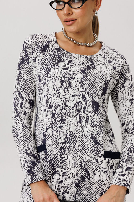 Платье ANELLI 1750 белая змея  фото 5