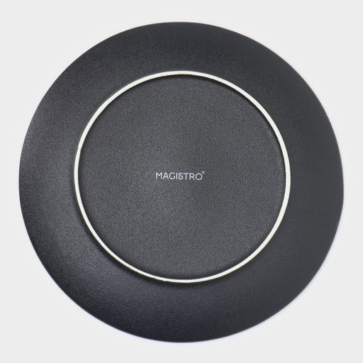 Набор тарелок фарфоровых десертных Magistro Lofty, 6 предметов: d=20 см, цвет чёрный