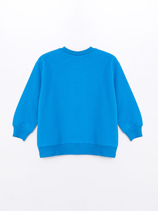 Bisiklet Yaka Bask?l? Uzun Kollu K?z ?ocuk Sweatshirt - Waikiki фото 2