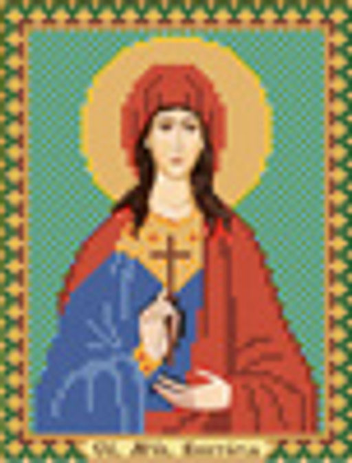 Канва/ткань с рисунком Нова Слобода БИС 5113 Св.Мц.Виктория (Ника) Коринфская 13 см х 17 см .