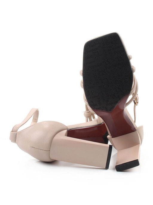 08-M56F-229E BEIGE Босоножки женские (натуральная кожа)