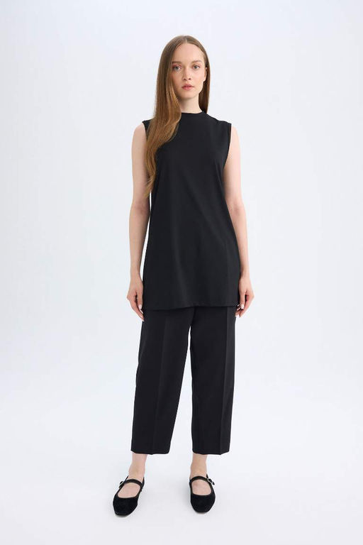 Туника без рукавов обычного кроя с круглым вырезом - Defacto фото 2