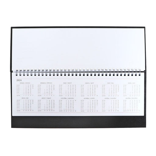 Планинг на гребне недатированный 100х300 мм, 56 листов, БУМВИНИЛ, черный - Calligrata фото 4