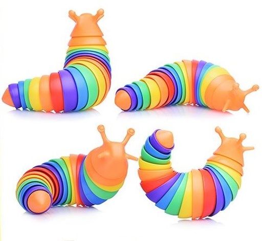 Брелок - антистресс "Гусеница из пластик. полусфер" 8см (KL-3893/KL-2431)