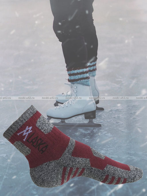 Цена за 12 пар. "АЛЯСКА" Термоноски спортивные ВНУТРИ МАХРА женские, подростковые арт. 1258