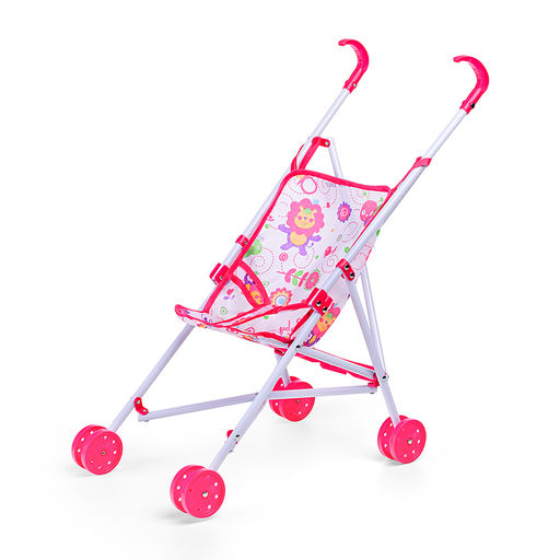 Коляска для кукол трость, прогулочная, цвет розовый