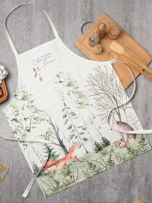 Фартук кухонный Этель. Лесная сказка, 60?70 см, 100% хлопок, саржа 190 г/м?
