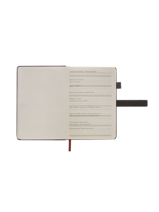 Ежедневник недатированный А5, с хлястиком, 80 листов, в линейку, пвх, черный - Simaland фото 3