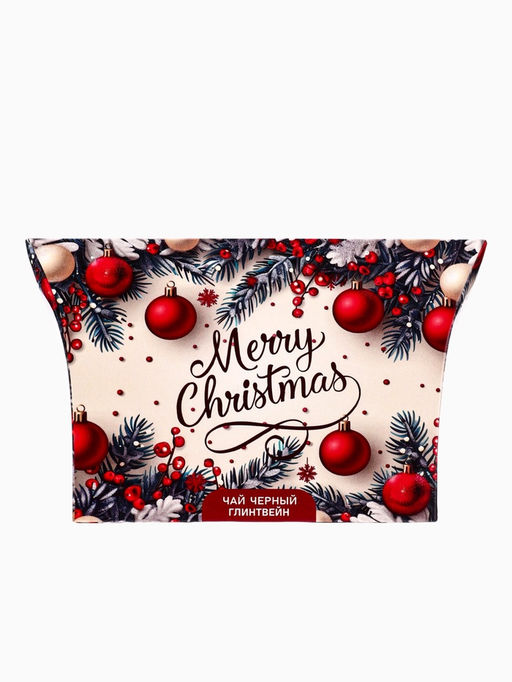 Цена за 2 ш. Чай черный новогодний Merry Christmas со вкусом глинтвейна, 20 г