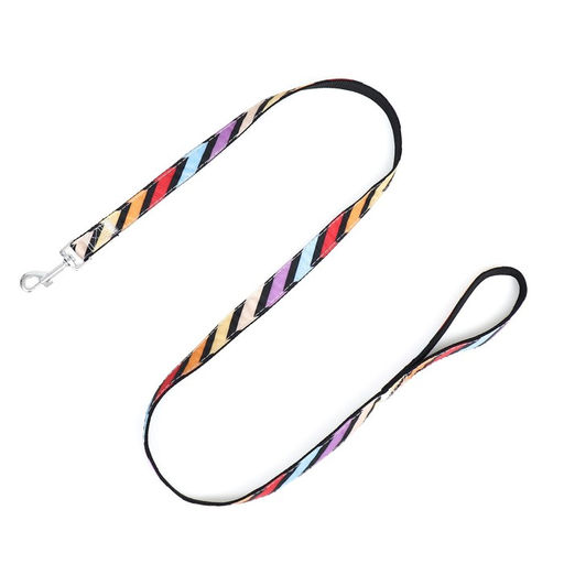 Комплект амуниции двухслойный, размер L, поводок 120 х 2 см, ОШ 31-45 см , ОГ 35-52 см, разноцветный - Пижон фото 9