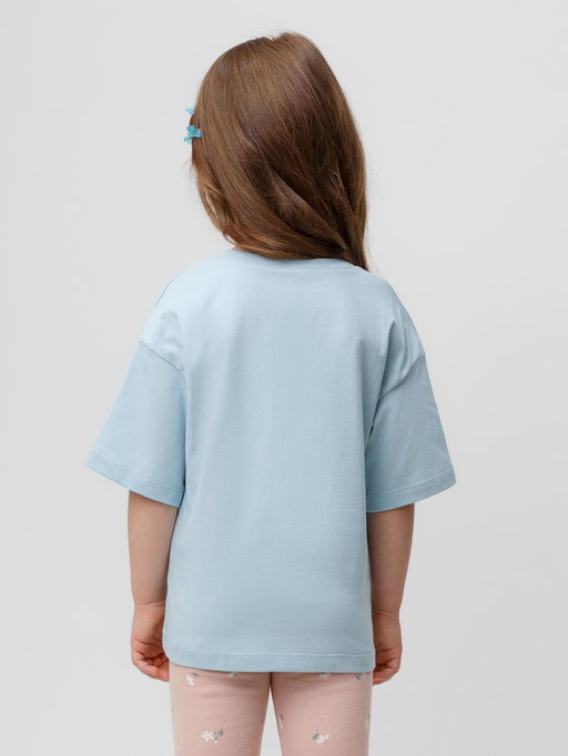 КР 301987/голубой фуфайка (футболка) для дев