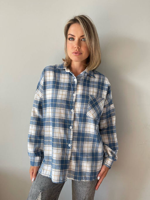 K11205 Рубашка OVER SIZE СВ_РОЗОВЫЙ_02 - Brand фото 9