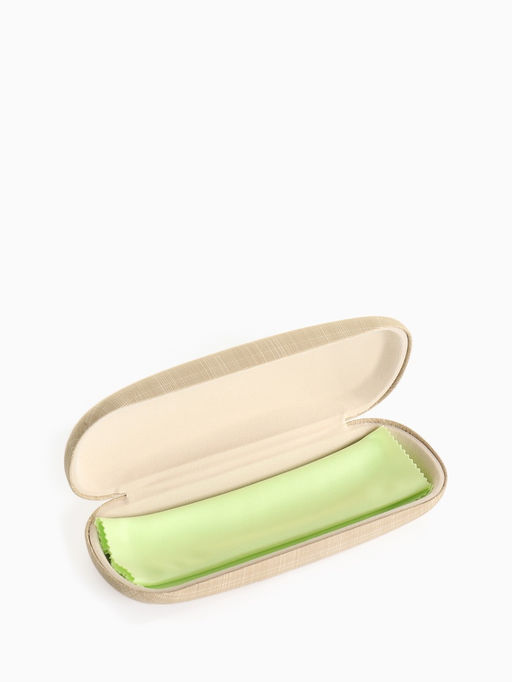 Футляр для очков на хлопушке, размер 16×6×3 см, бежевый