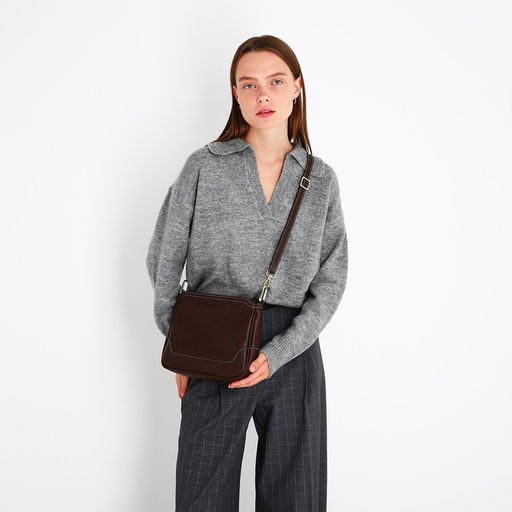 Сумка кросс-боди на молнии, цвет коричневый - Simaland фото 4