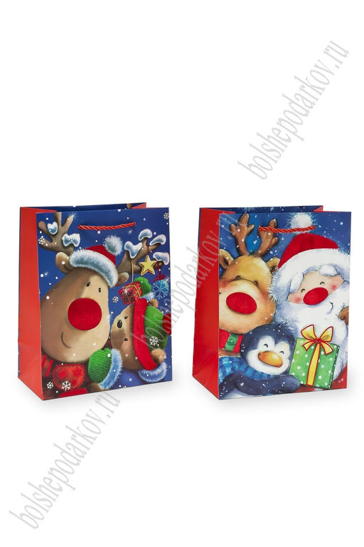 Пакет Новогодний 18*23*10 см (12 шт) SF-7568, микс №30 - Больше подарков фото 2