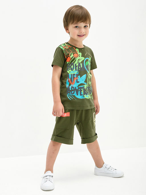 Футболка для мальчика цвета хаки - Kogankids фото 25