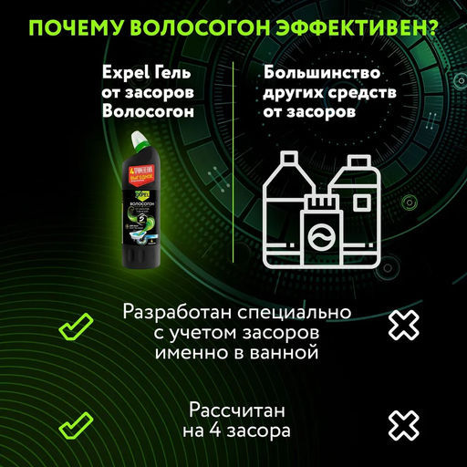 Expel Гель для устранения засоров (Волосогон) 1000 мл (6) фото 6