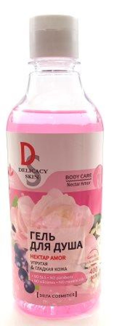 Delta Cosmetic Гель д/душа Delicacy Skin жен.(400мл) Нектар Amor с муцином улитки.24