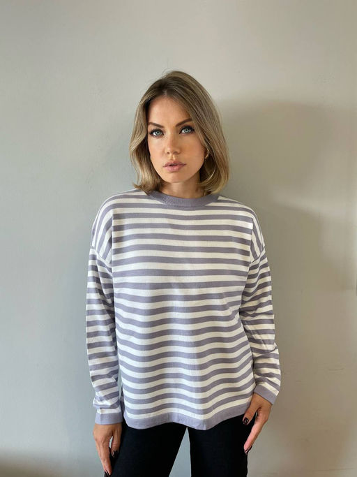 K11923 Джемпер (вязаный трикотаж) ЛАВАНДА