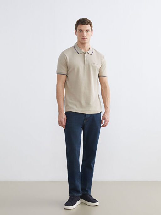 Polo Yaka K?sa Kollu Erkek Dokulu Ti??rt