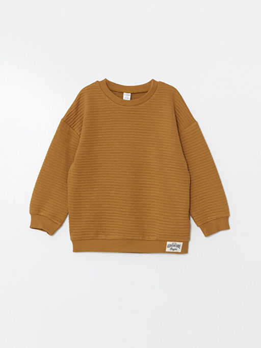 Bisiklet Yaka Basic Erkek Bebek Sweatshirt