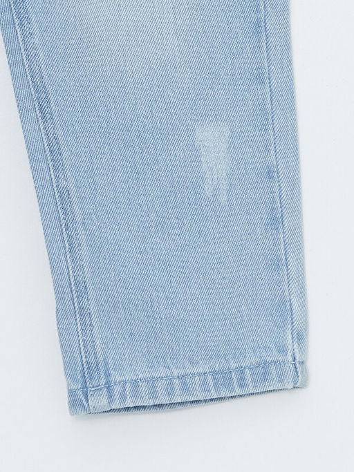 Beli Lastikli Basic K?z Bebek Jean Pantolon