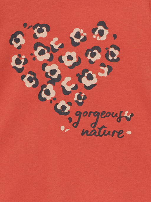 Bisiklet Yaka Uzun Kollu Bask?l? K?z ?ocuk Sweatshirt