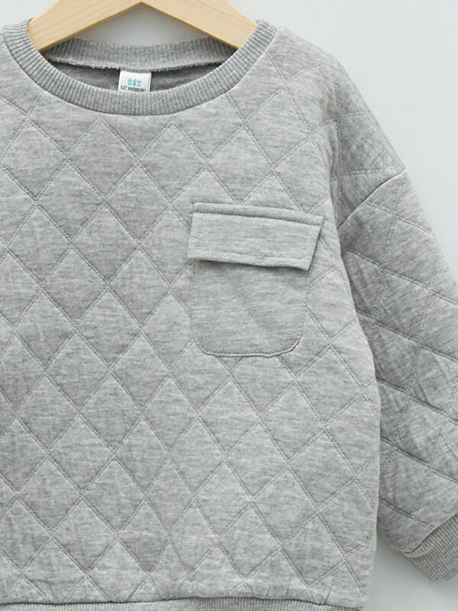 Bisiklet Yaka Uzun Kollu Erkek Bebek Sweatshirt - Waikiki фото 3