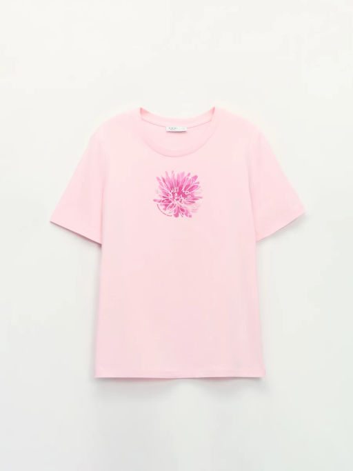 Футболка из хлопка с принтом / Zarina  фото 6