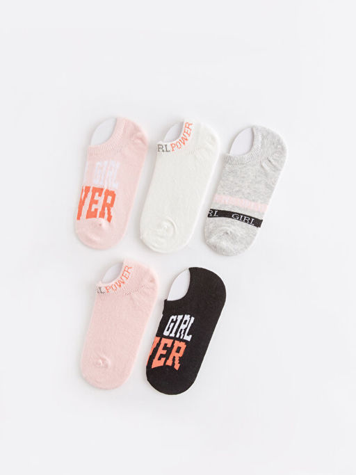 Desenli K?z ?ocuk Patik ?orap 5li