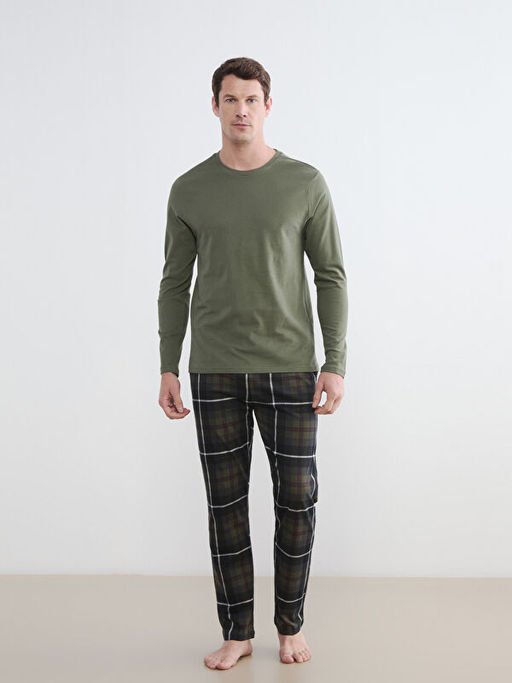 Standart Kal?p Ekose Erkek Pijama Tak?m?