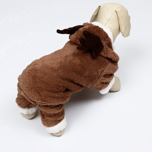 Новогодний костюм для животных Олень, L (ДС 30, ОГ 42 см), коричневый - Simaland фото 4