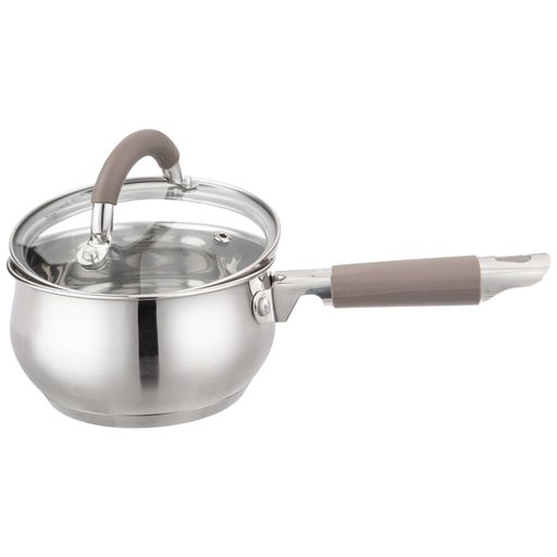 КОВШ AGNESS СО СТЕКЛ. КРЫШКОЙ СЕРИЯ APPLE 1,0 Л. 14X7.5 СМ ЦВЕТ: КОФЕЙНЫЙ  фото 3